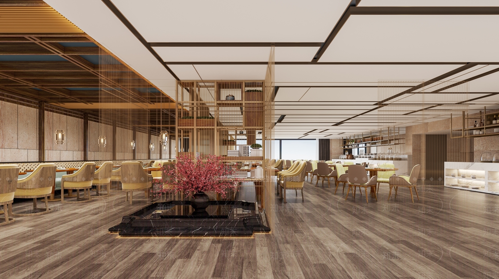 现代西餐厅3D模型下载【ID:1163116365】