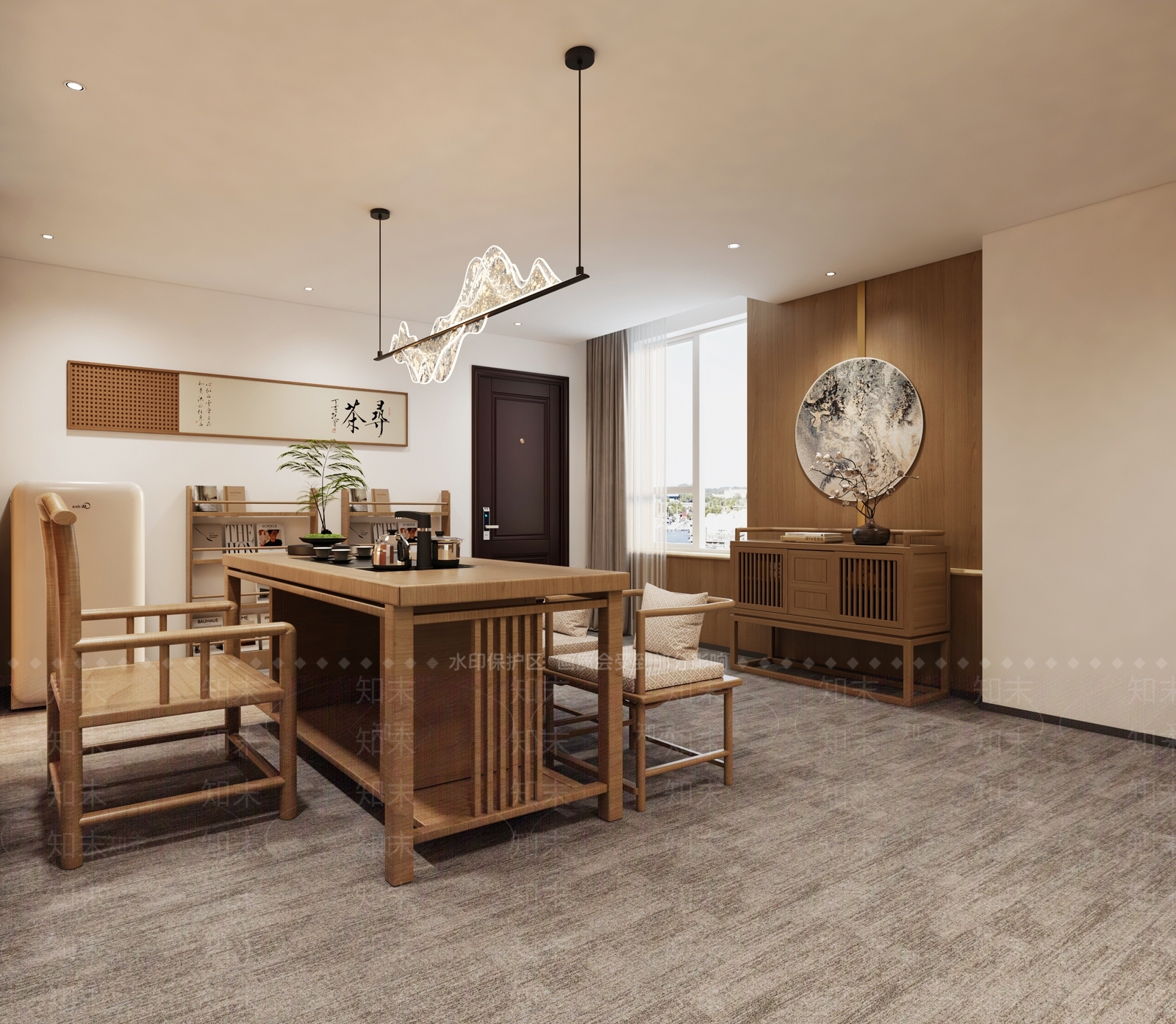 新中式现代其他办公空间3D模型下载【ID:1163114018】