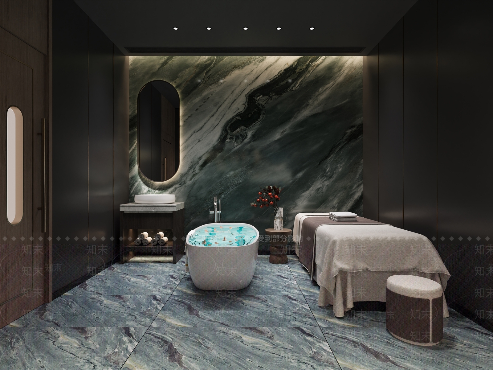现代足浴店3D模型下载【ID:1163119472】