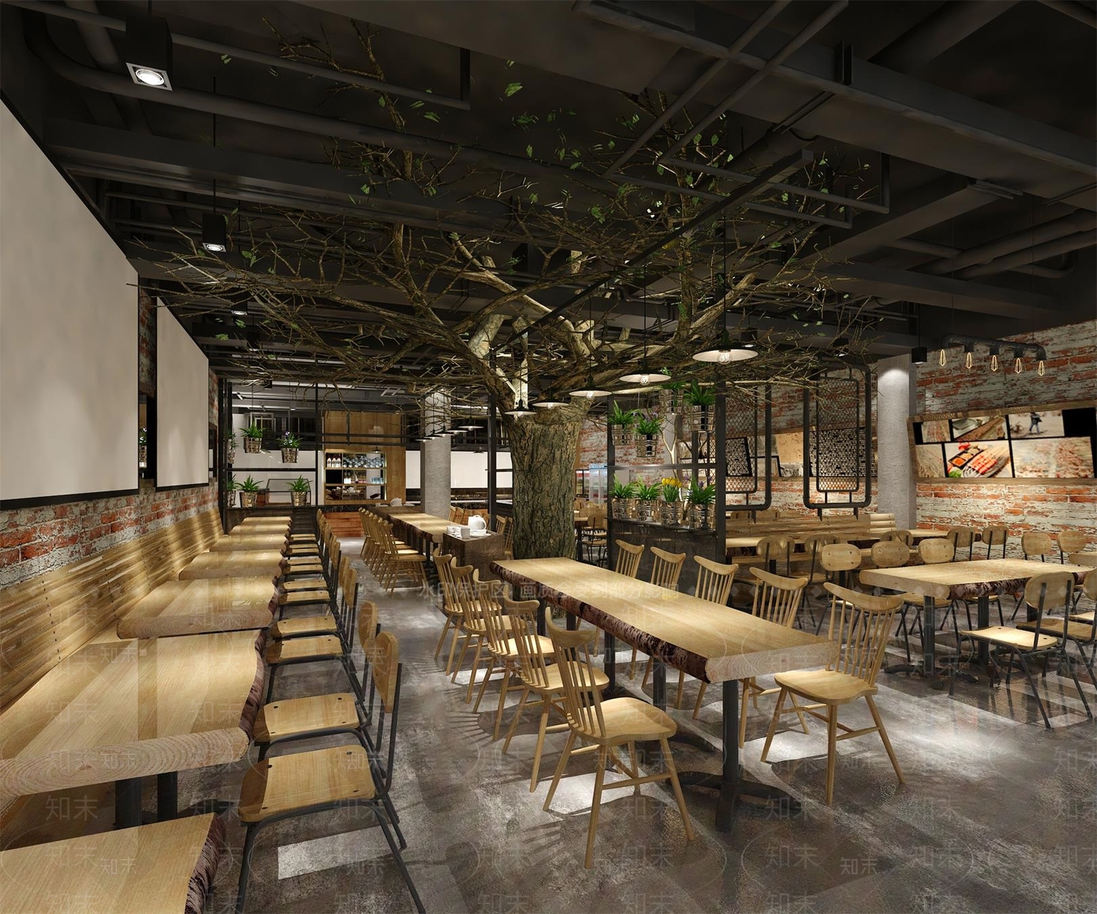 现代快餐店3D模型下载【ID:1163122853】