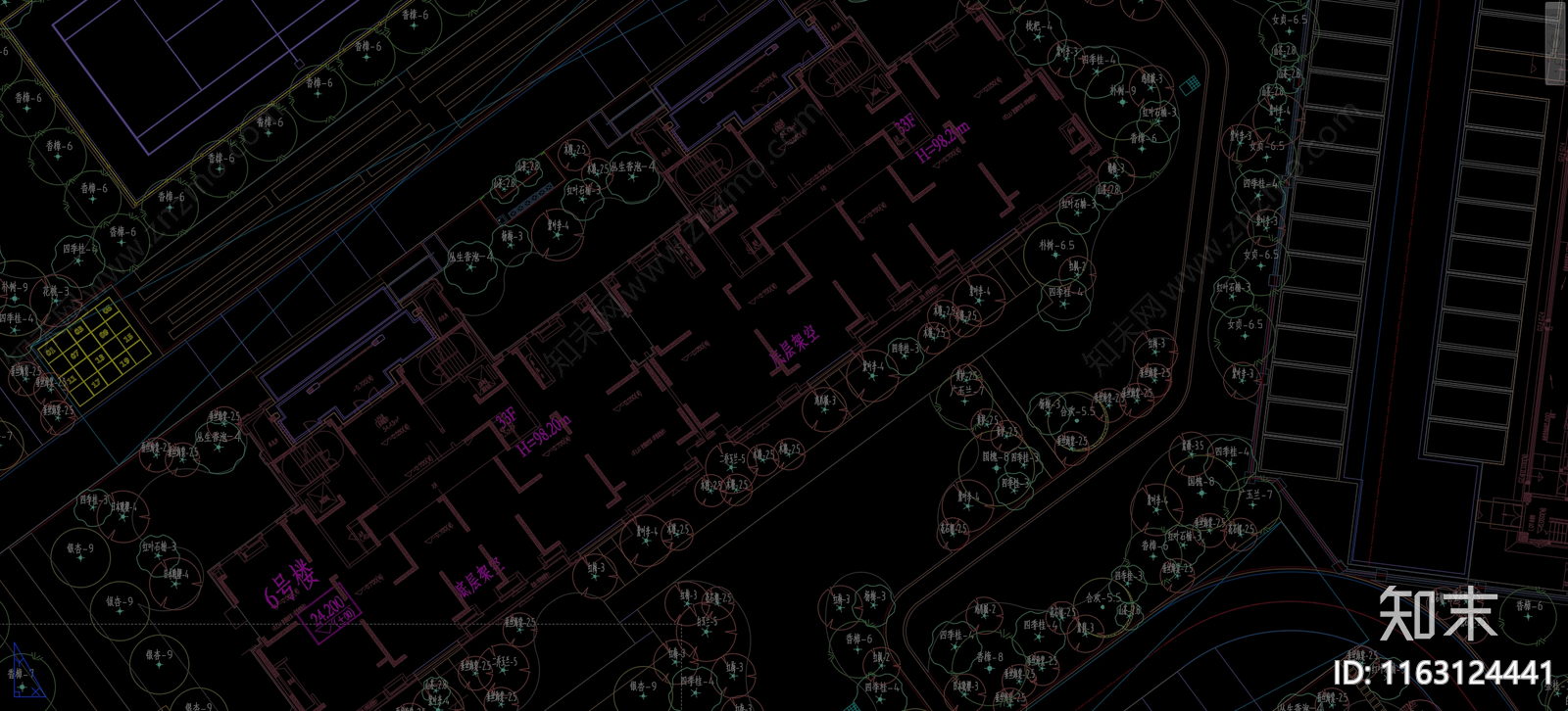 现代新中式小区景观施工图下载【ID:1163124441】