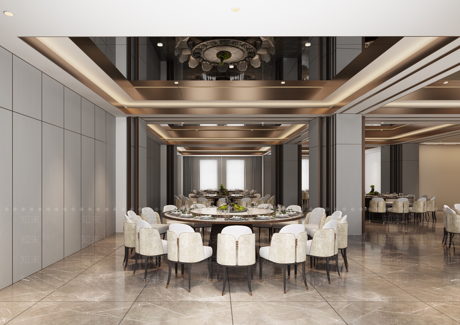 现代中餐厅3D模型下载【ID:1163125212】_知末3d模型网
