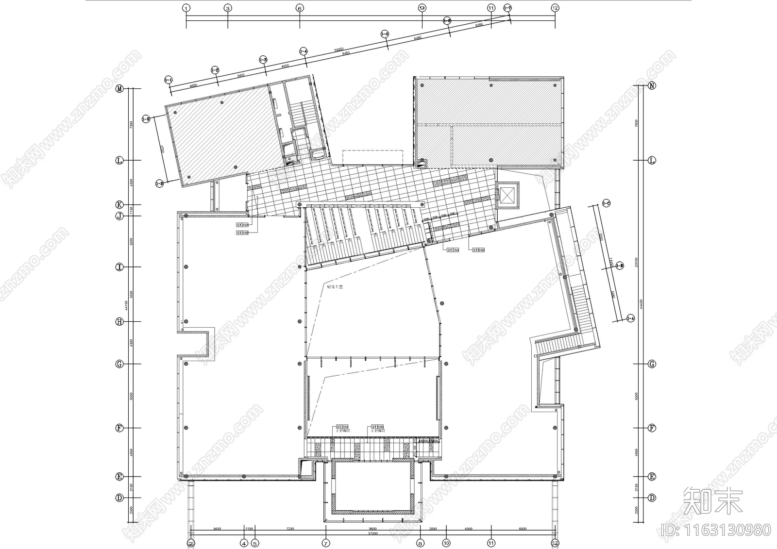 现代售楼处cad施工图下载【ID:1163130980】