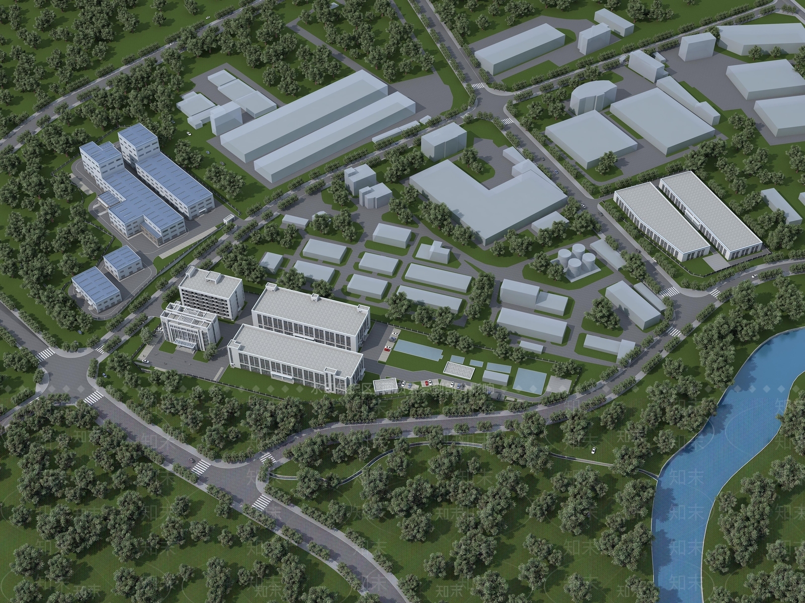 现代厂房3D模型下载【ID:1163133068】