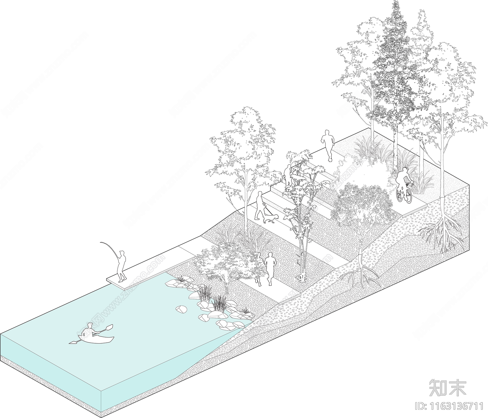 现代美式剖面图下载【ID:1163136711】