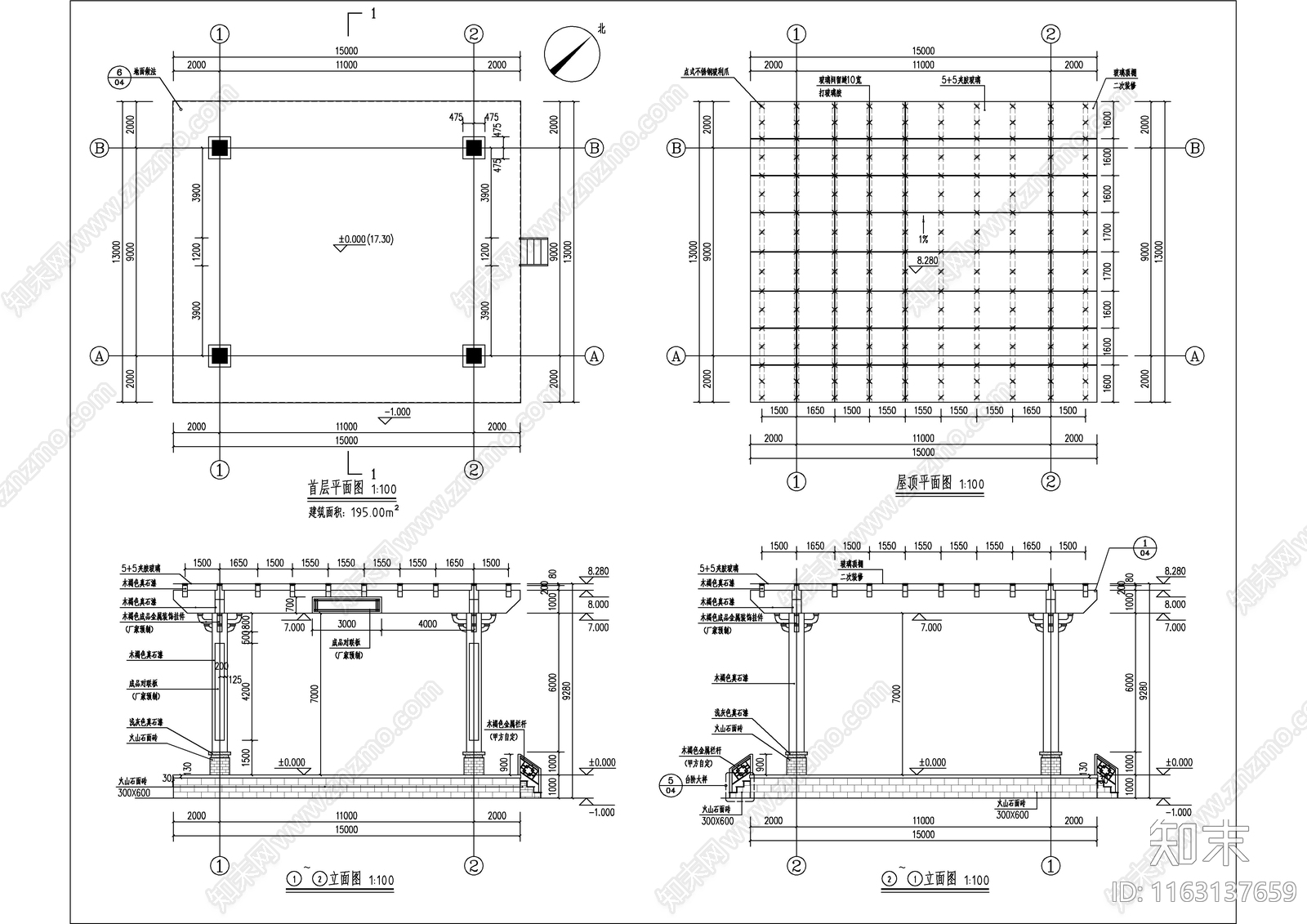 现代新中式其他建筑cad施工图下载【ID:1163137659】