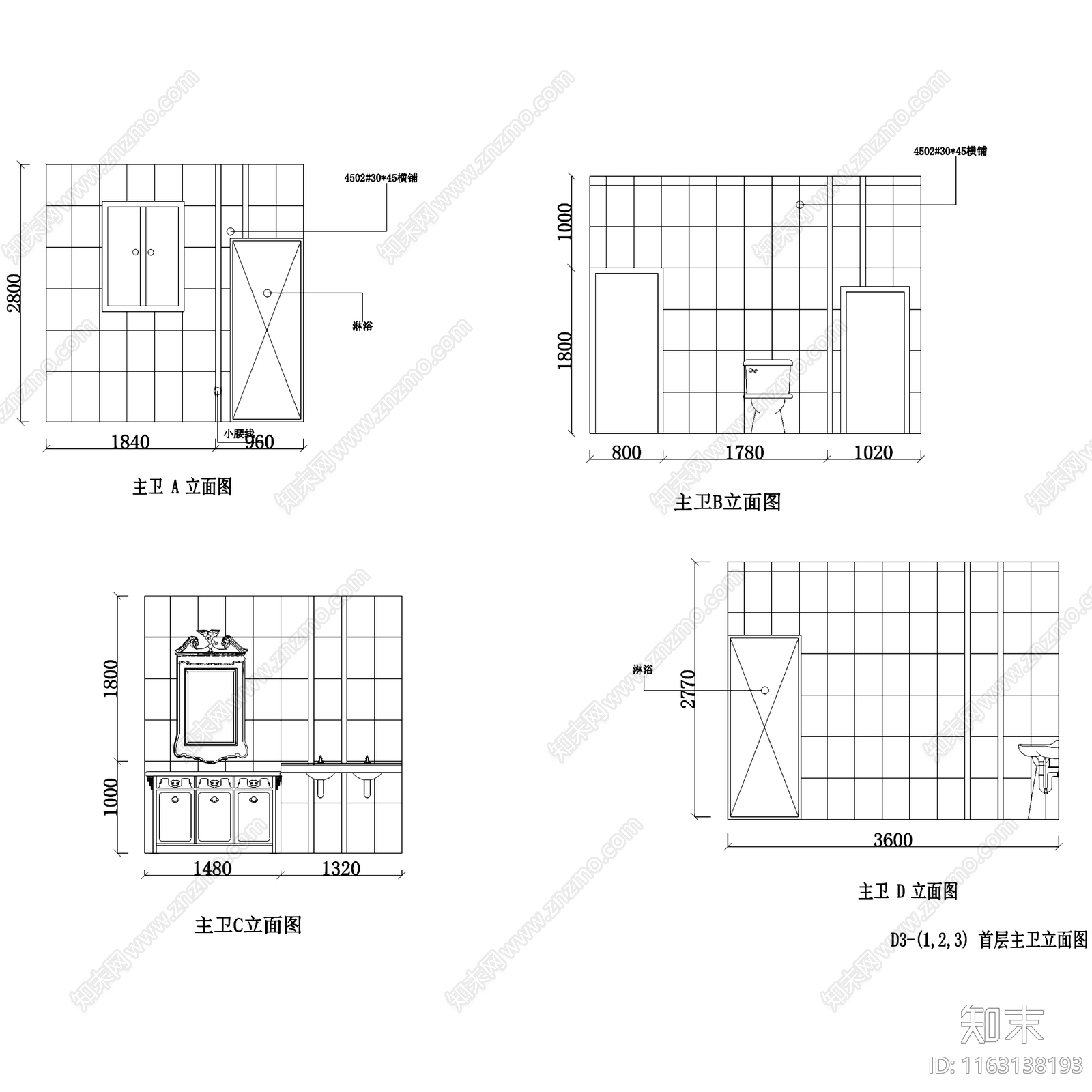 简欧欧式海派1928二层别墅室内家装cad施工图下载【ID:1163138193】