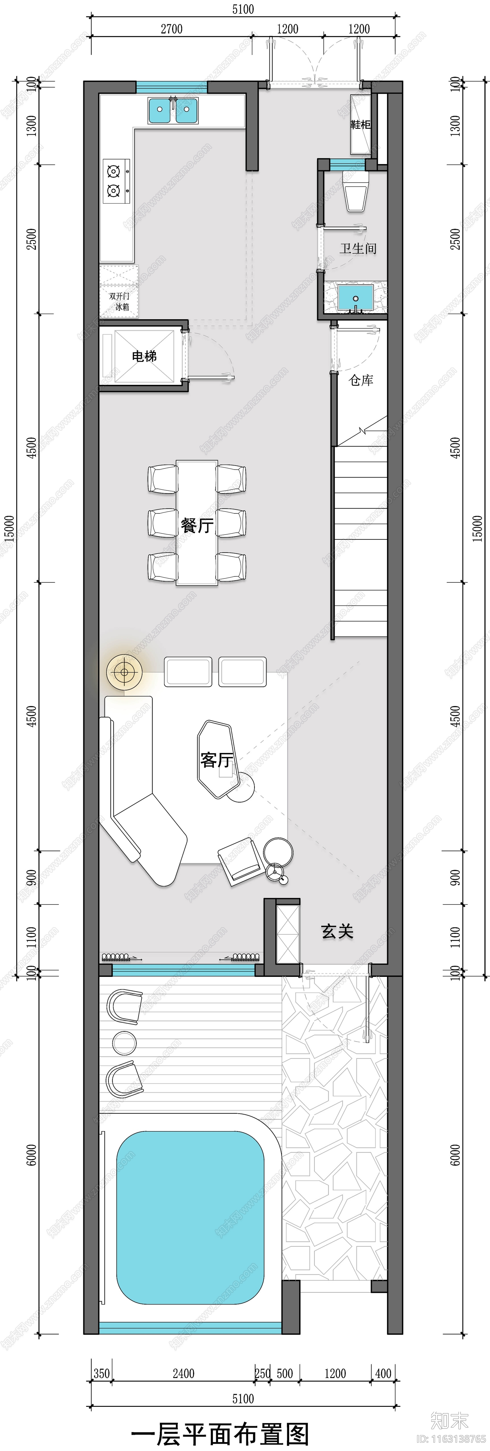 现代民宿cad施工图下载【ID:1163138765】