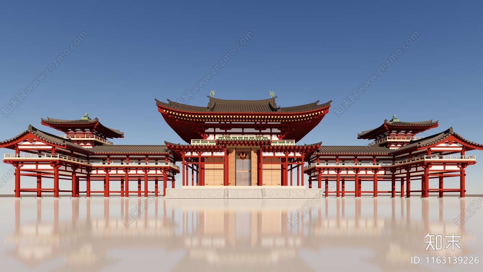 中式寺庙建筑SU模型下载【ID:1163139226】