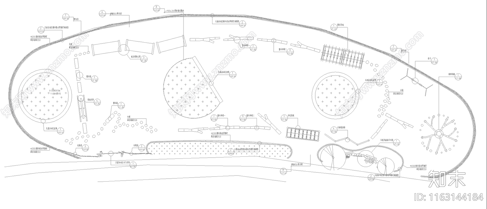 现代其他景观cad施工图下载【ID:1163144184】