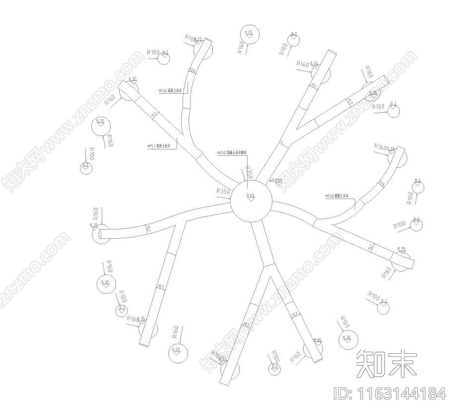 现代其他景观cad施工图下载【ID:1163144184】