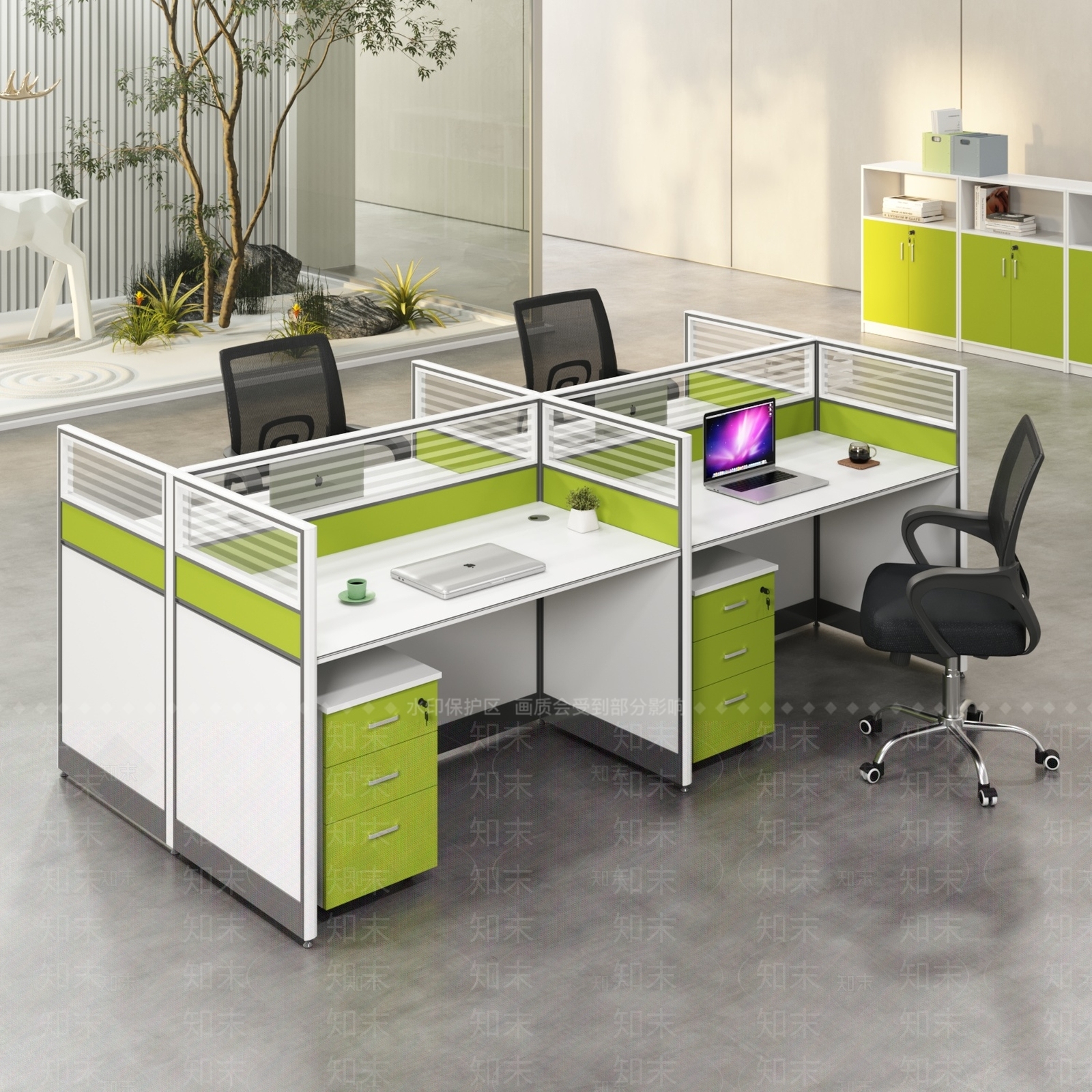 现代办公桌3D模型下载【ID:1163143472】