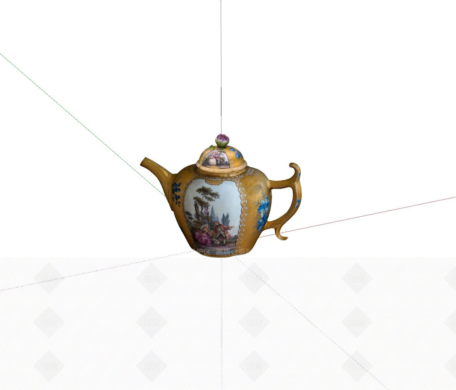 茶具SU模型下载【ID:1163145116】
