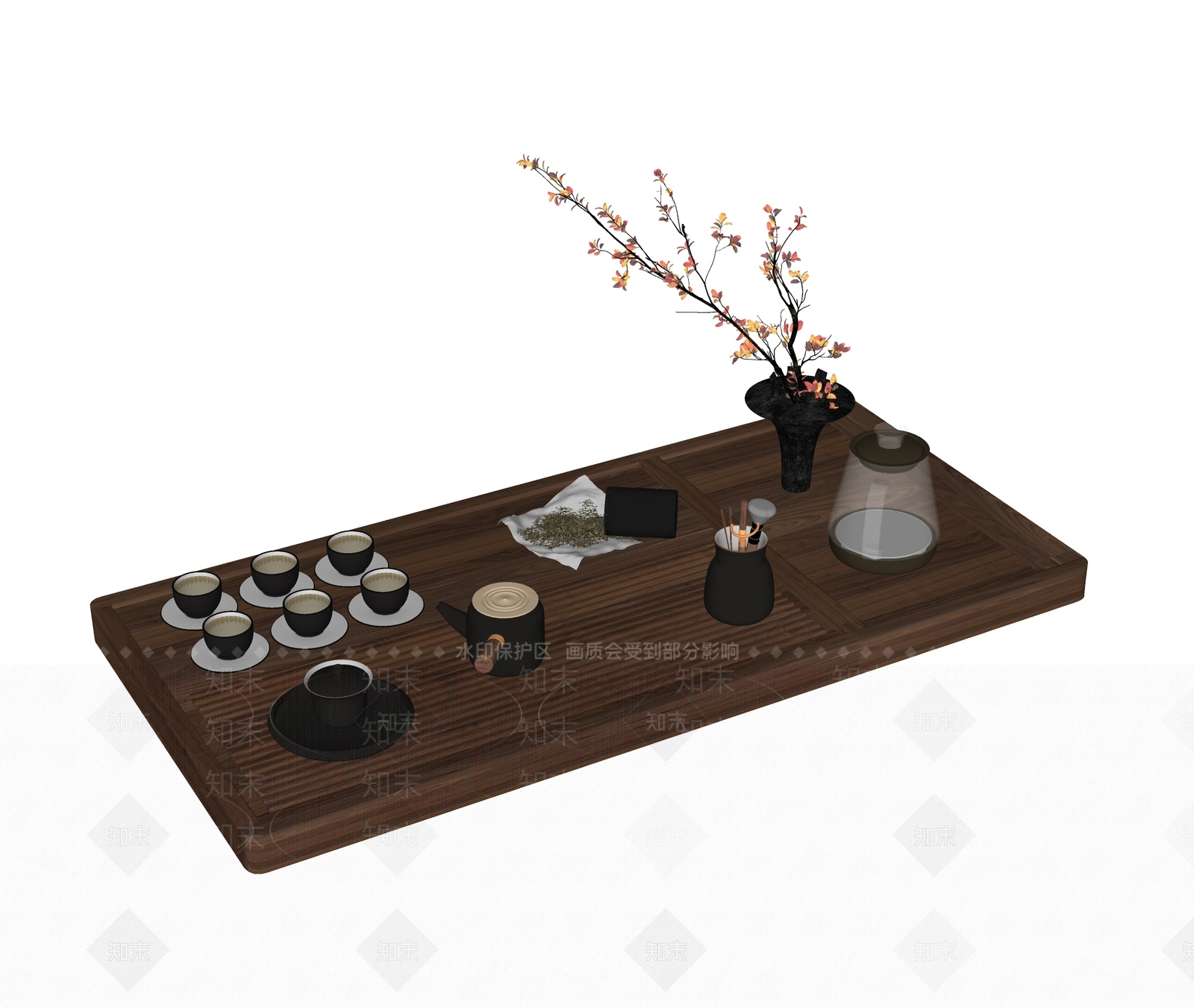 茶具SU模型下载【ID:1163144964】