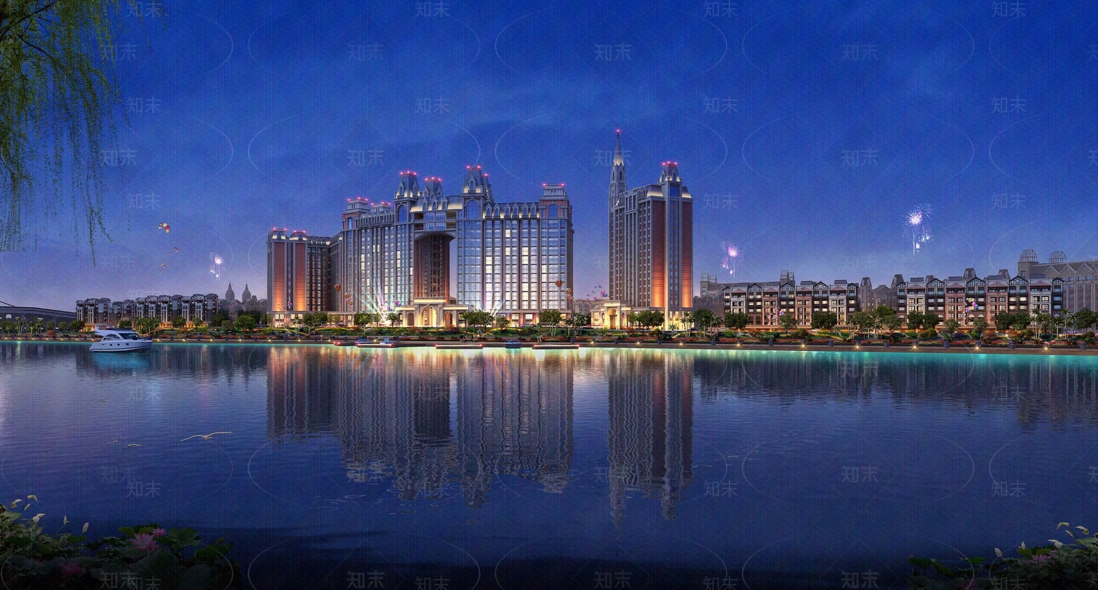 现代小区外景贴图下载【ID:1163145874】