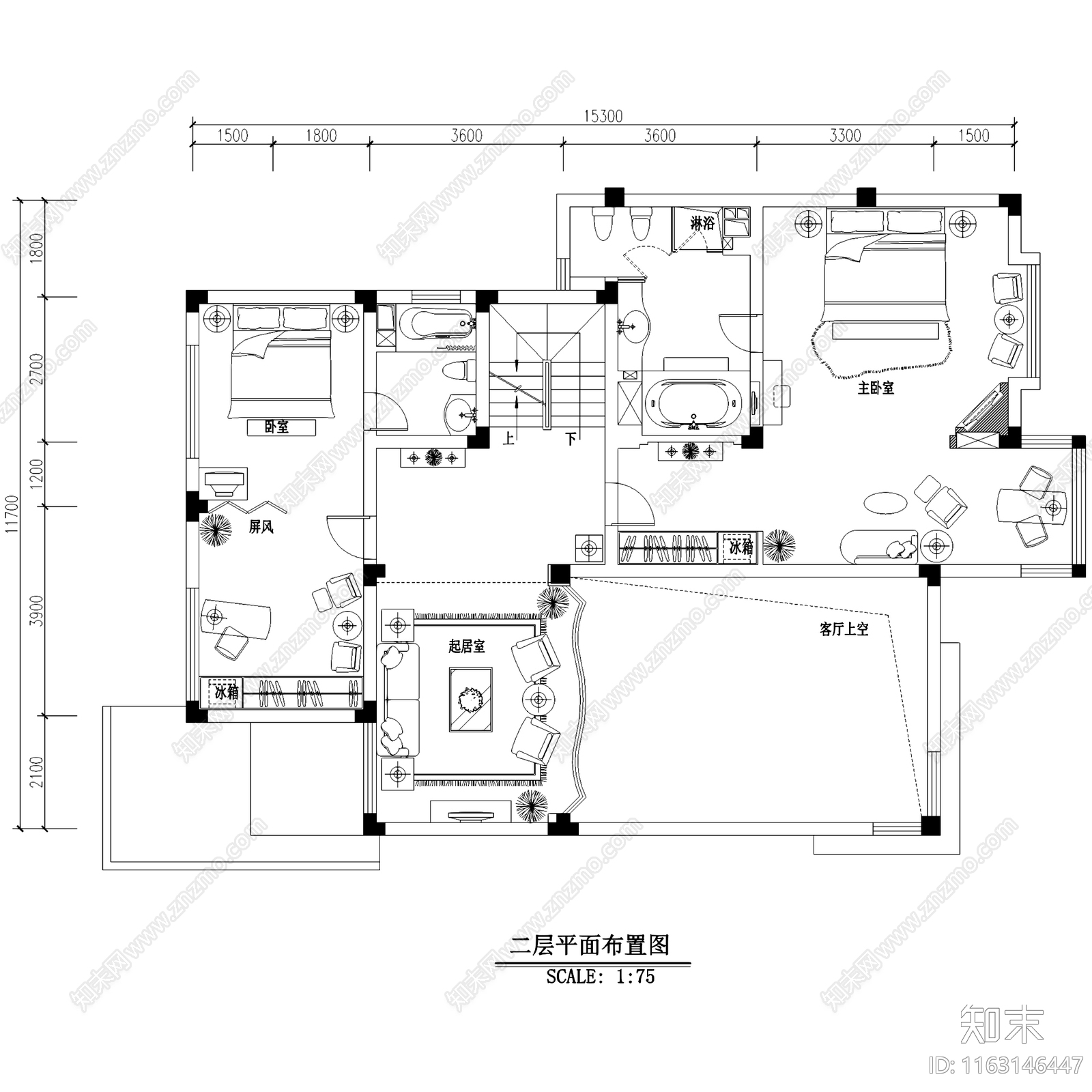 简欧欧式舜苑三层别墅室内家装cad施工图下载【ID:1163146447】