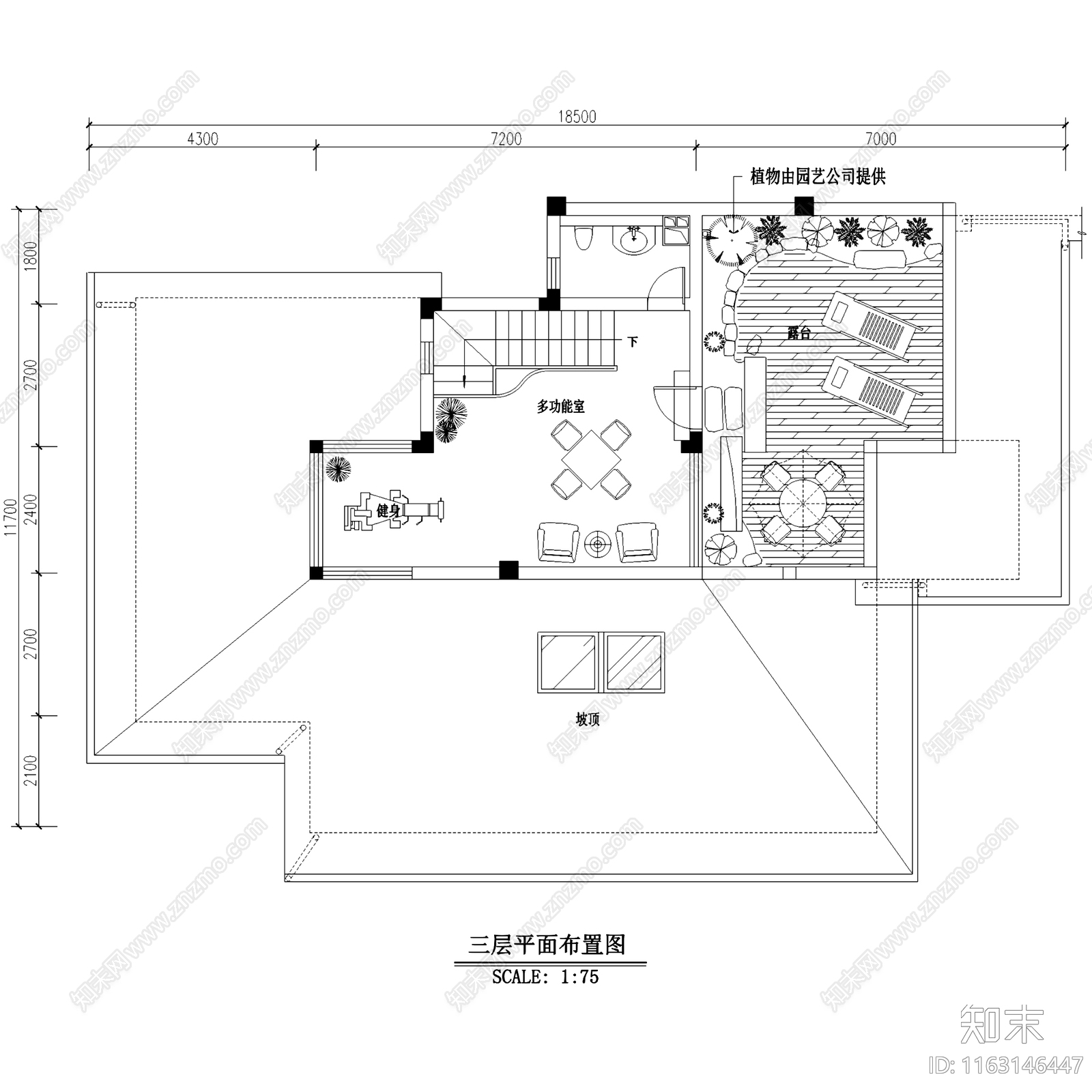 简欧欧式舜苑三层别墅室内家装cad施工图下载【ID:1163146447】