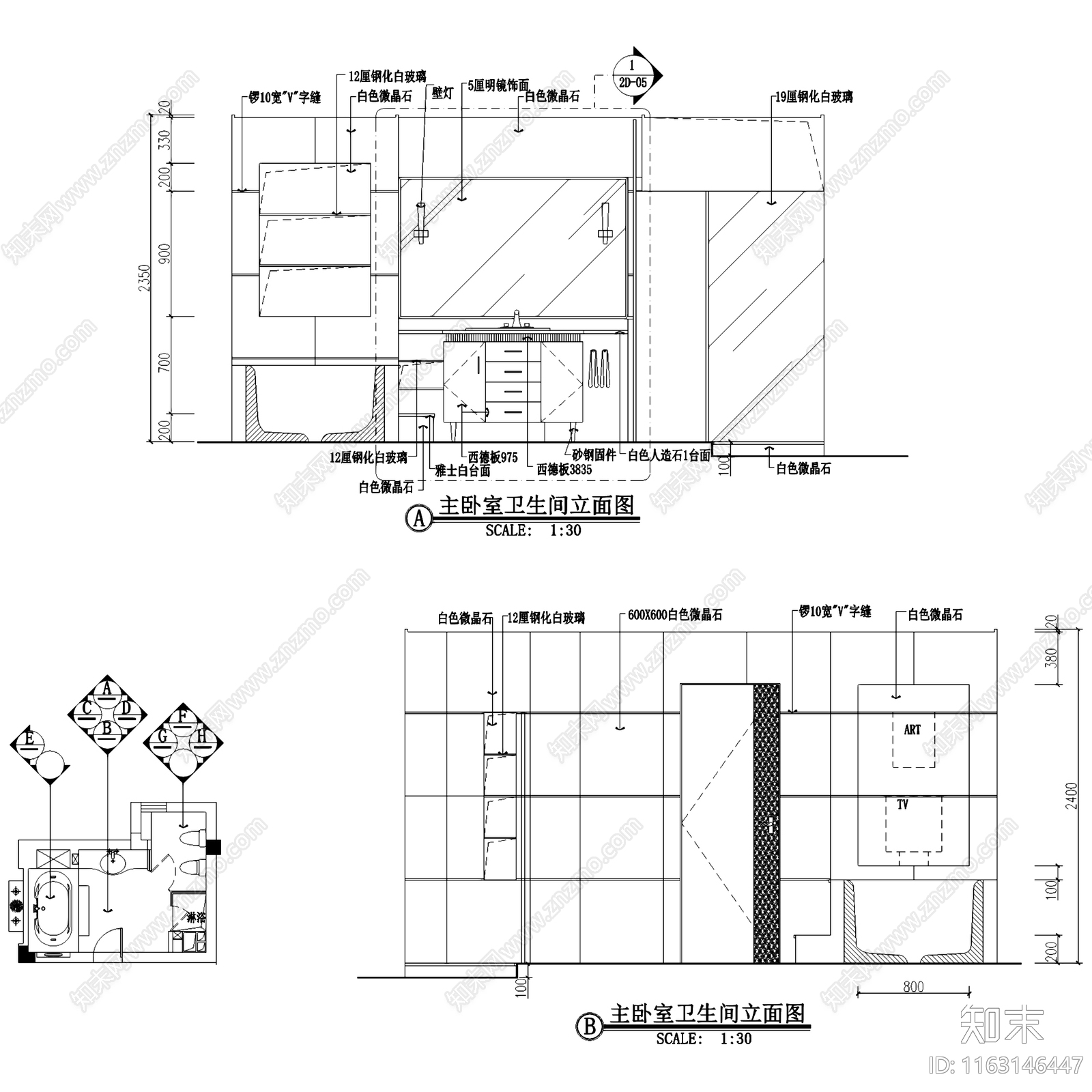 简欧欧式舜苑三层别墅室内家装cad施工图下载【ID:1163146447】