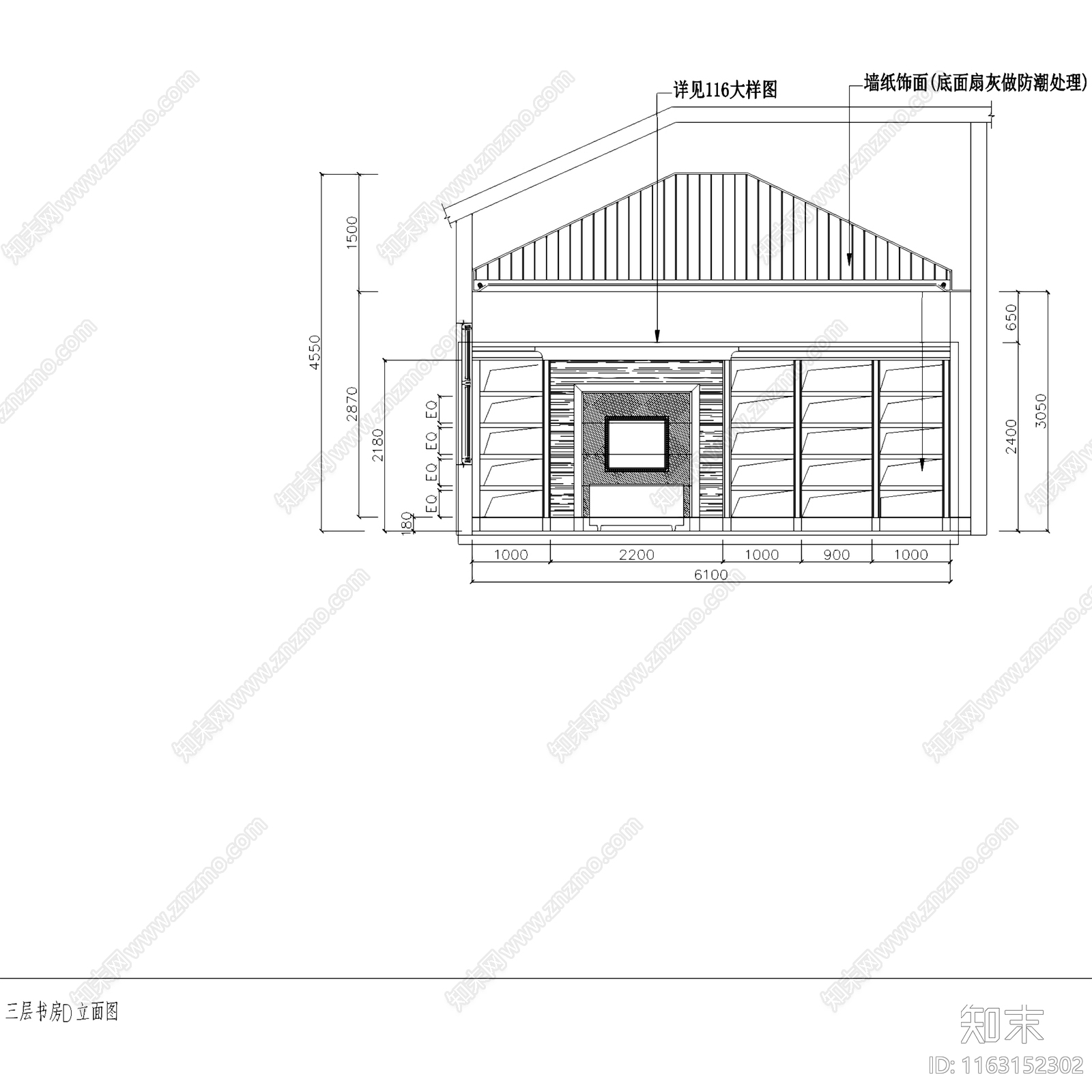 美式新古典三层别墅室内家装cad施工图下载【ID:1163152302】