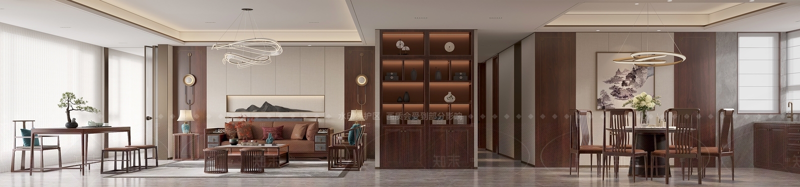 中式书房3D模型下载【ID:1214621956】
