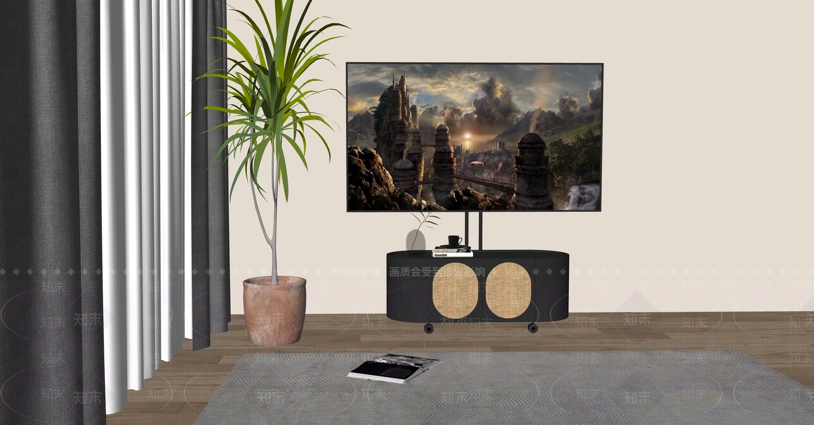 电视SU模型下载【ID:1163157198】