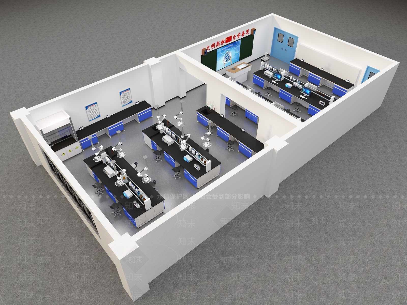 现代实验室3D模型下载【ID:1163159447】