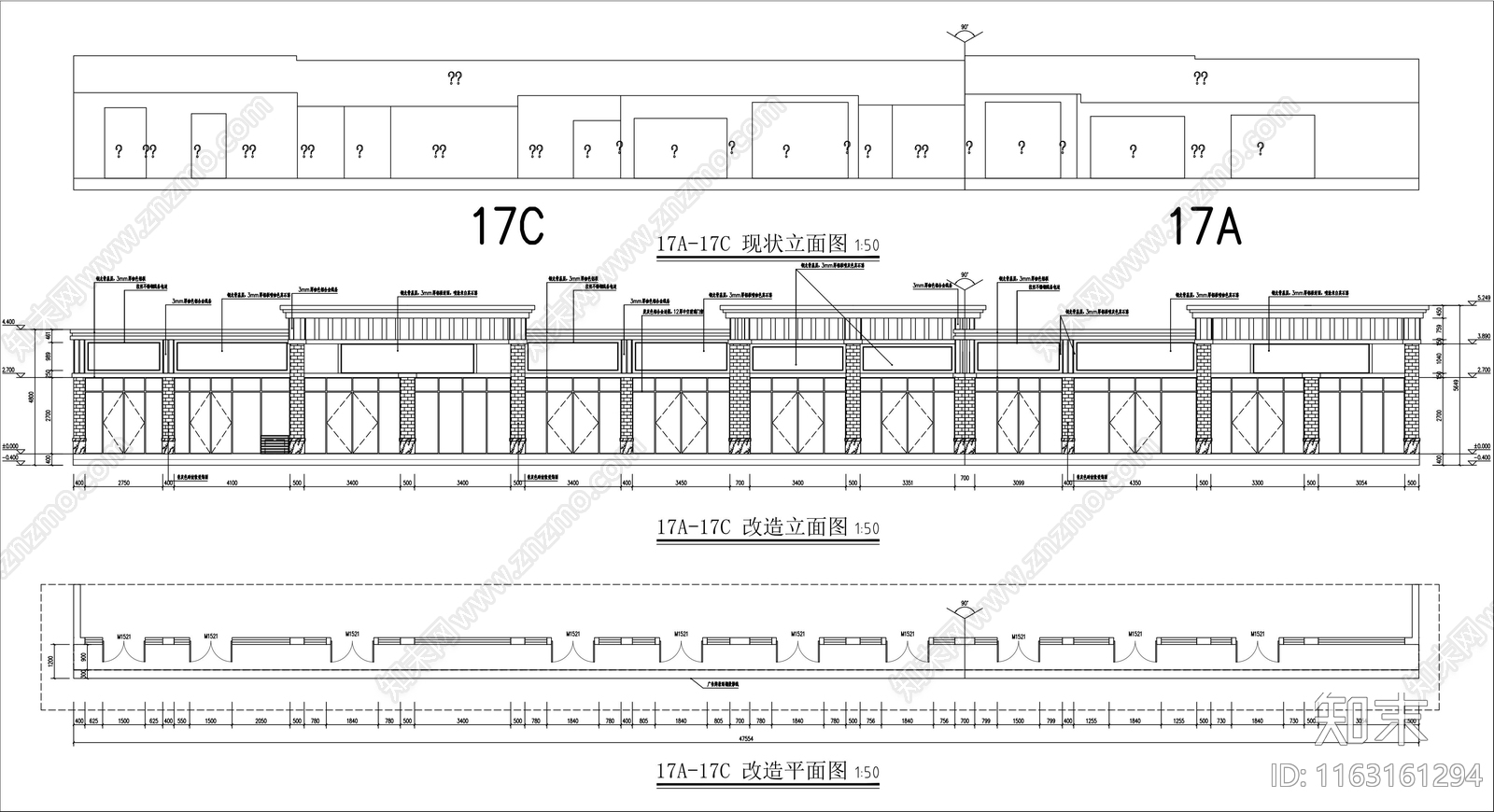 现代商业景观cad施工图下载【ID:1163161294】