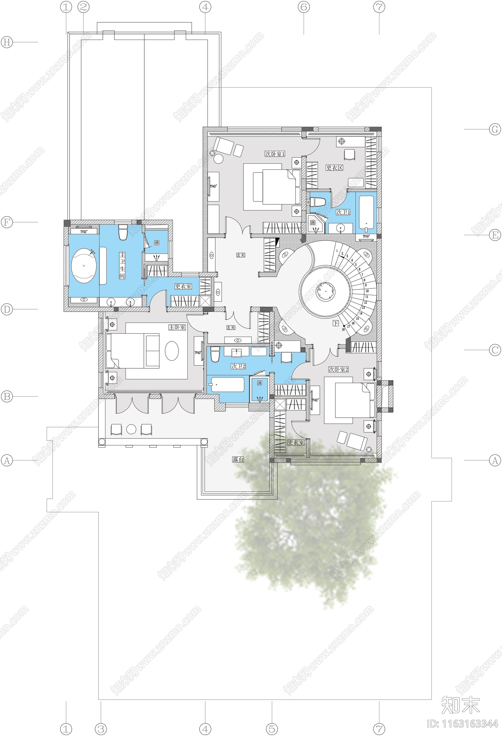 其他家装平面图施工图下载【ID:1163163344】