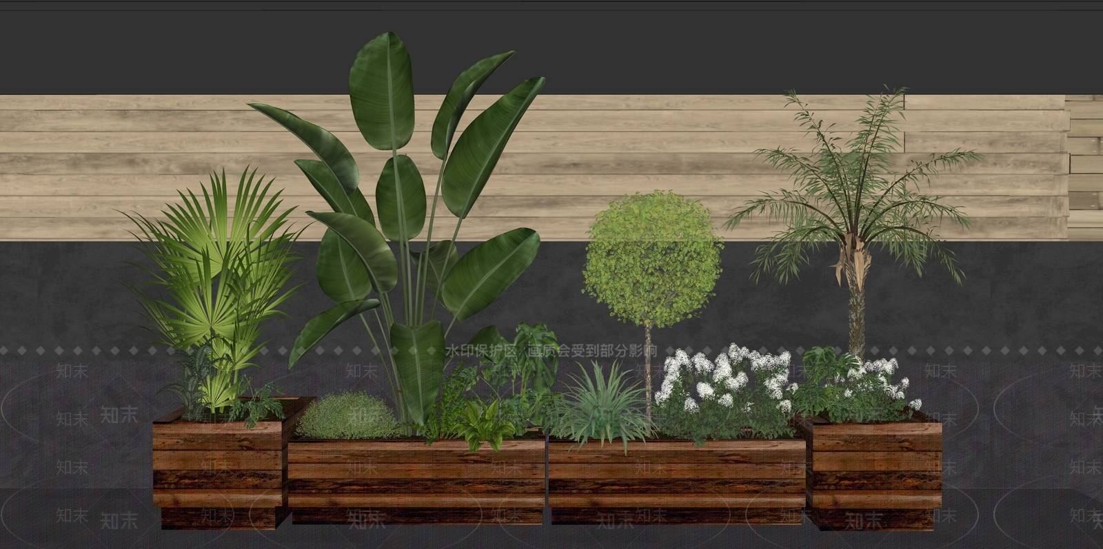 植物组合SU模型下载【ID:1163165572】
