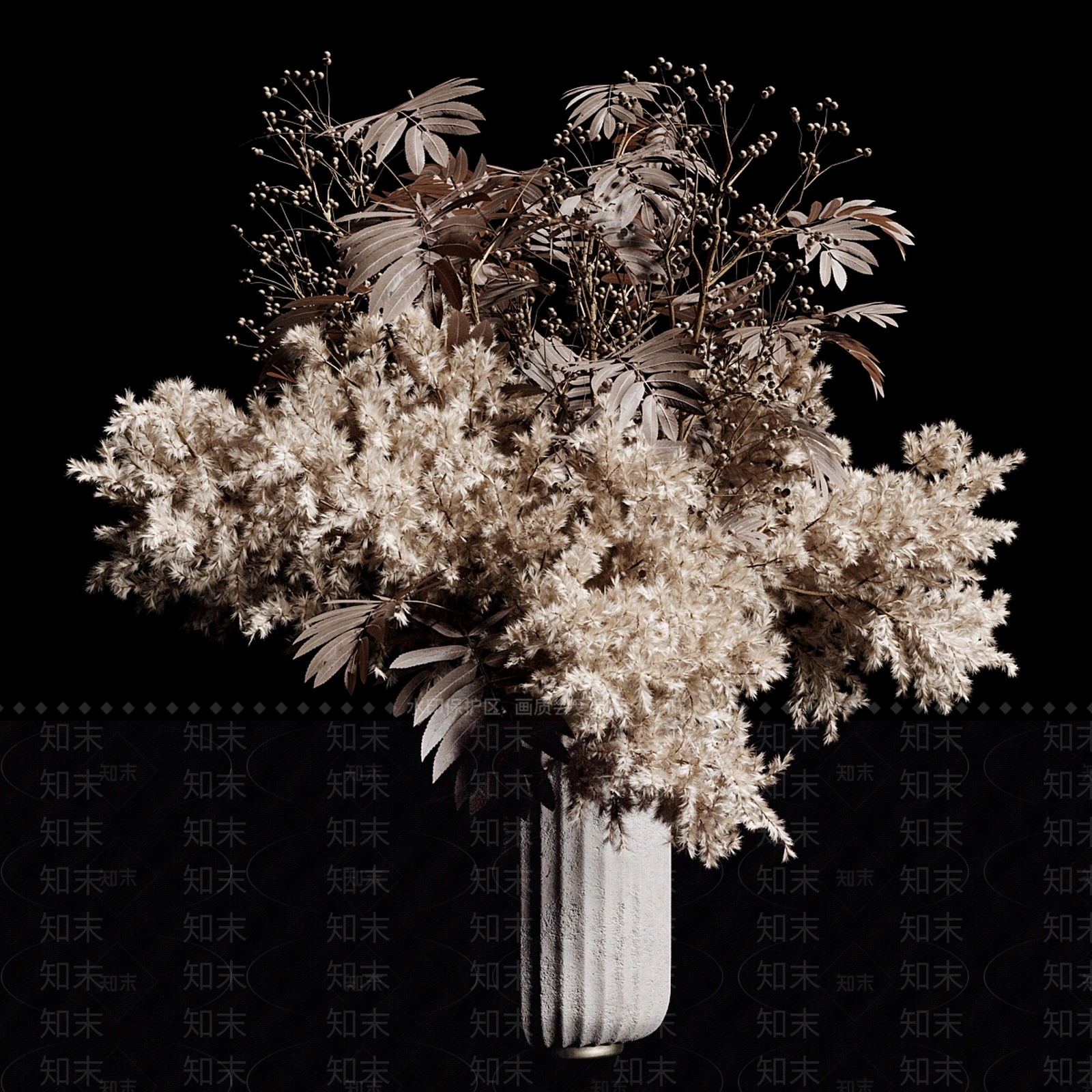 现代法式花艺3D模型下载【ID:1163172365】
