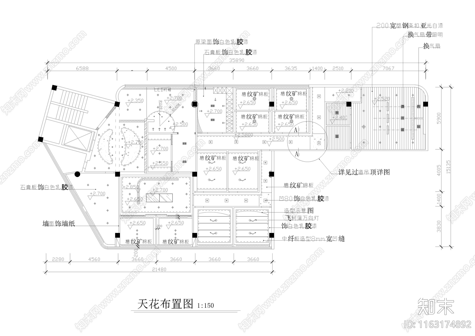 现代美容院cad施工图下载【ID:1163174892】