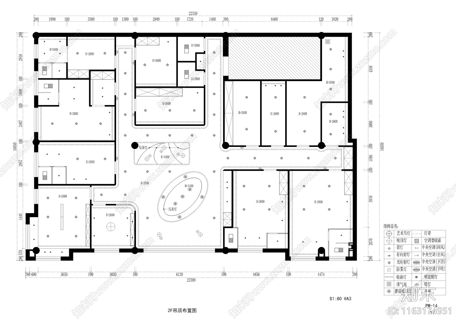 现代美容院cad施工图下载【ID:1163174951】