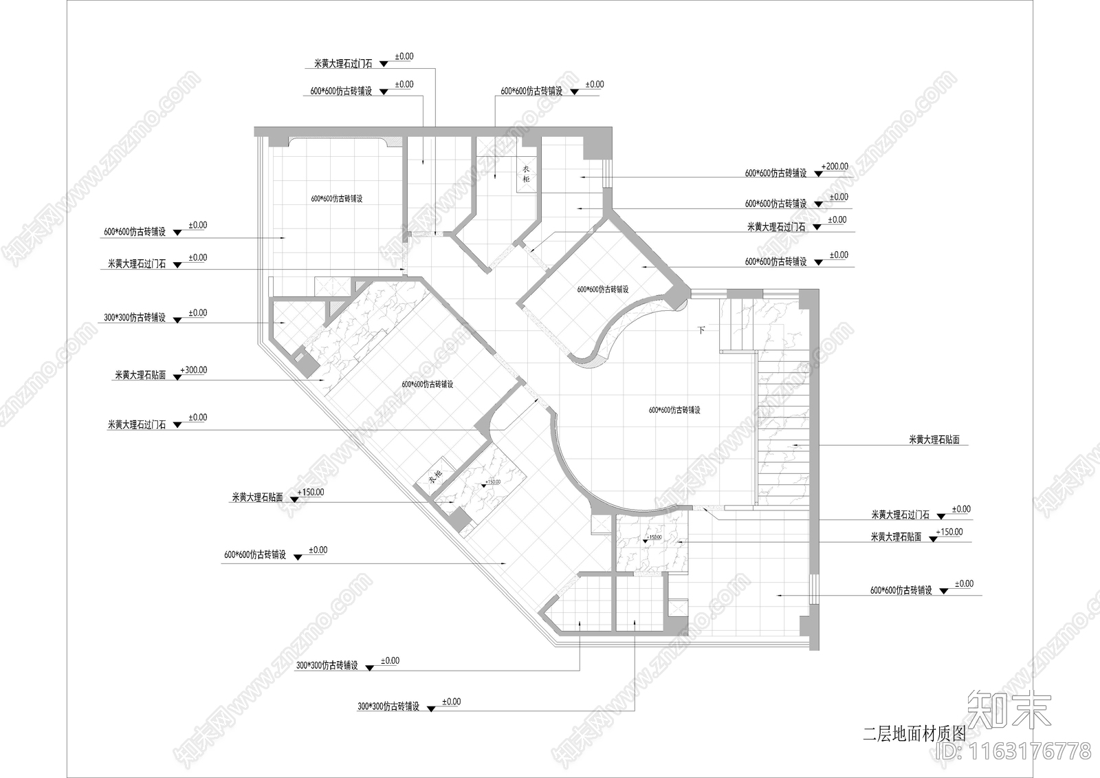 现代美容院cad施工图下载【ID:1163176778】