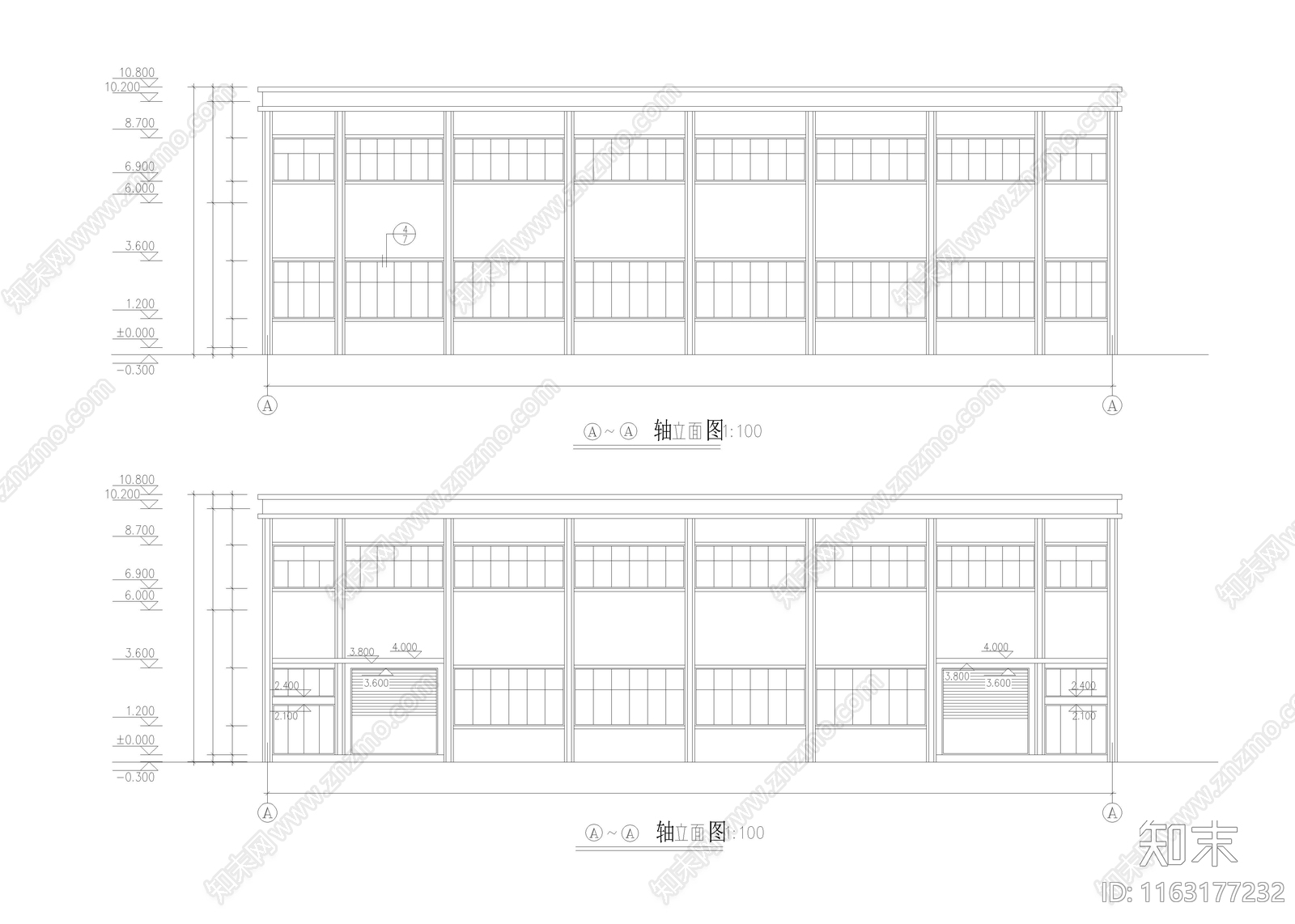 现代厂房cad施工图下载【ID:1163177232】