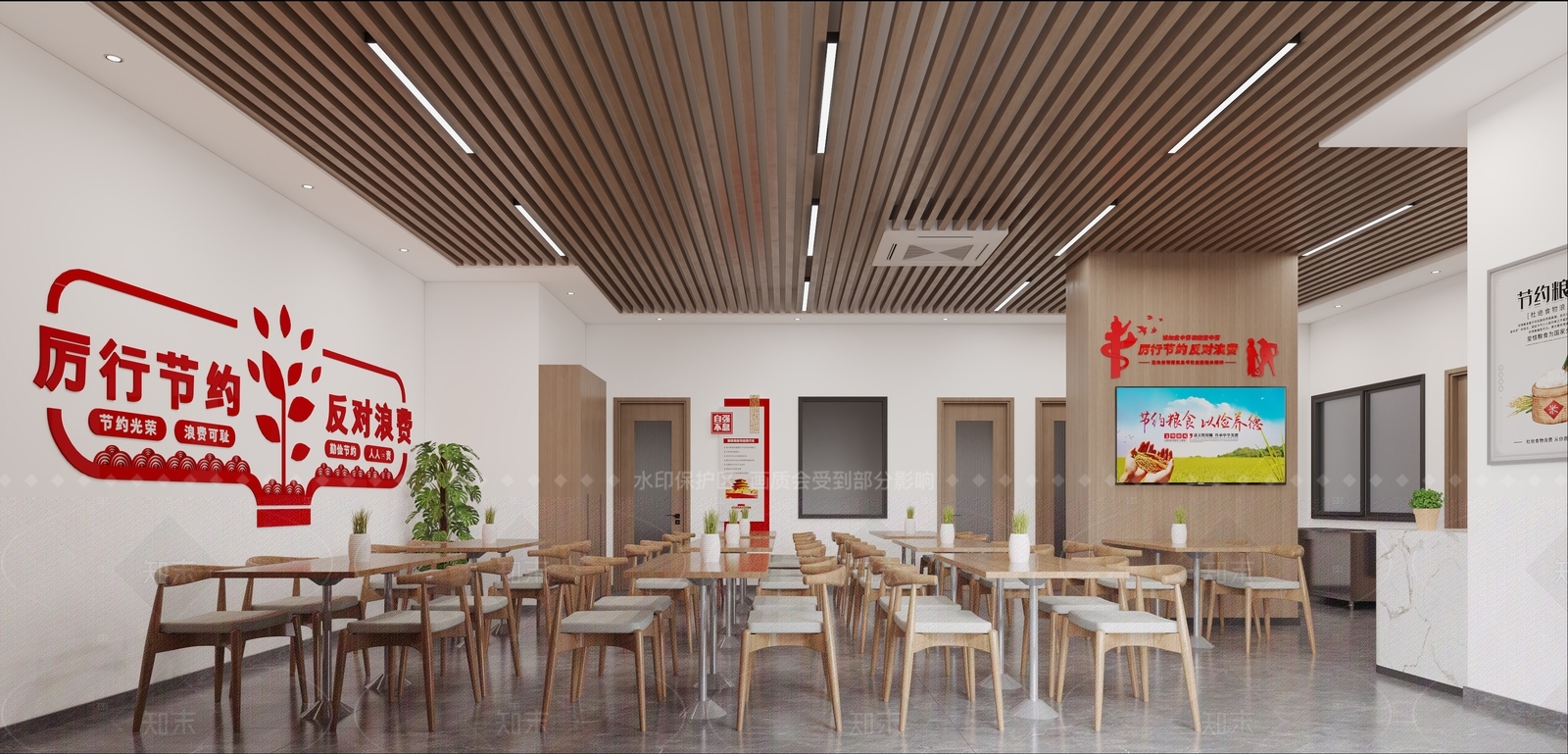 现代食堂3D模型下载【ID:1163185787】