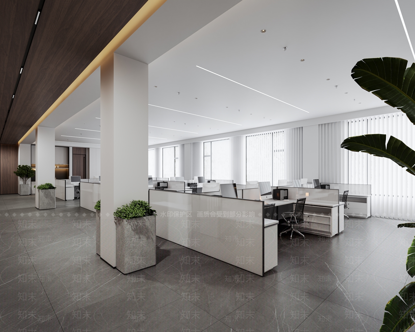 现代办公大厅3D模型下载【ID:1163185580】