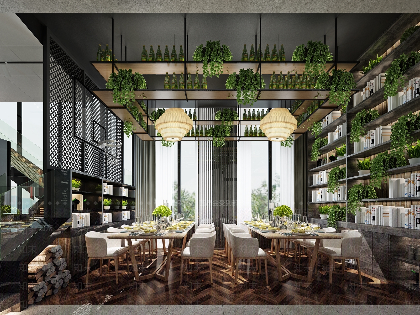 现代中餐厅3D模型下载【ID:1163186950】