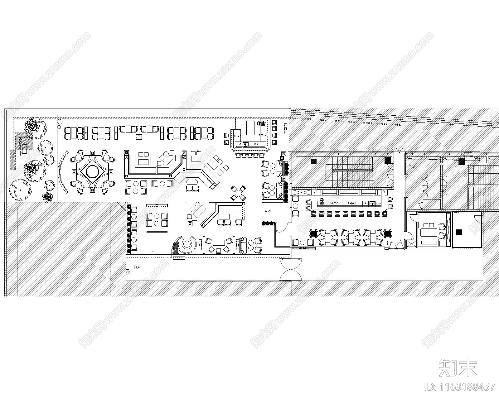 现代酒吧cad施工图下载【ID:1163188457】