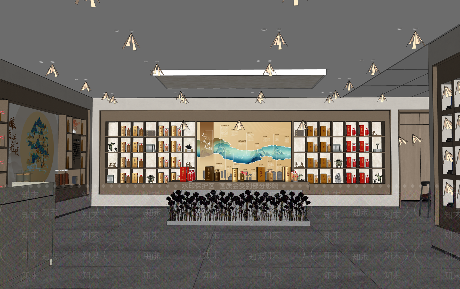 现代烟酒店SU模型下载【ID:1163194951】