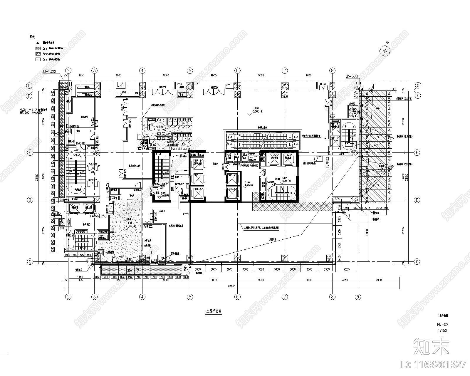 幕墙结构cad施工图下载【ID:1163201327】