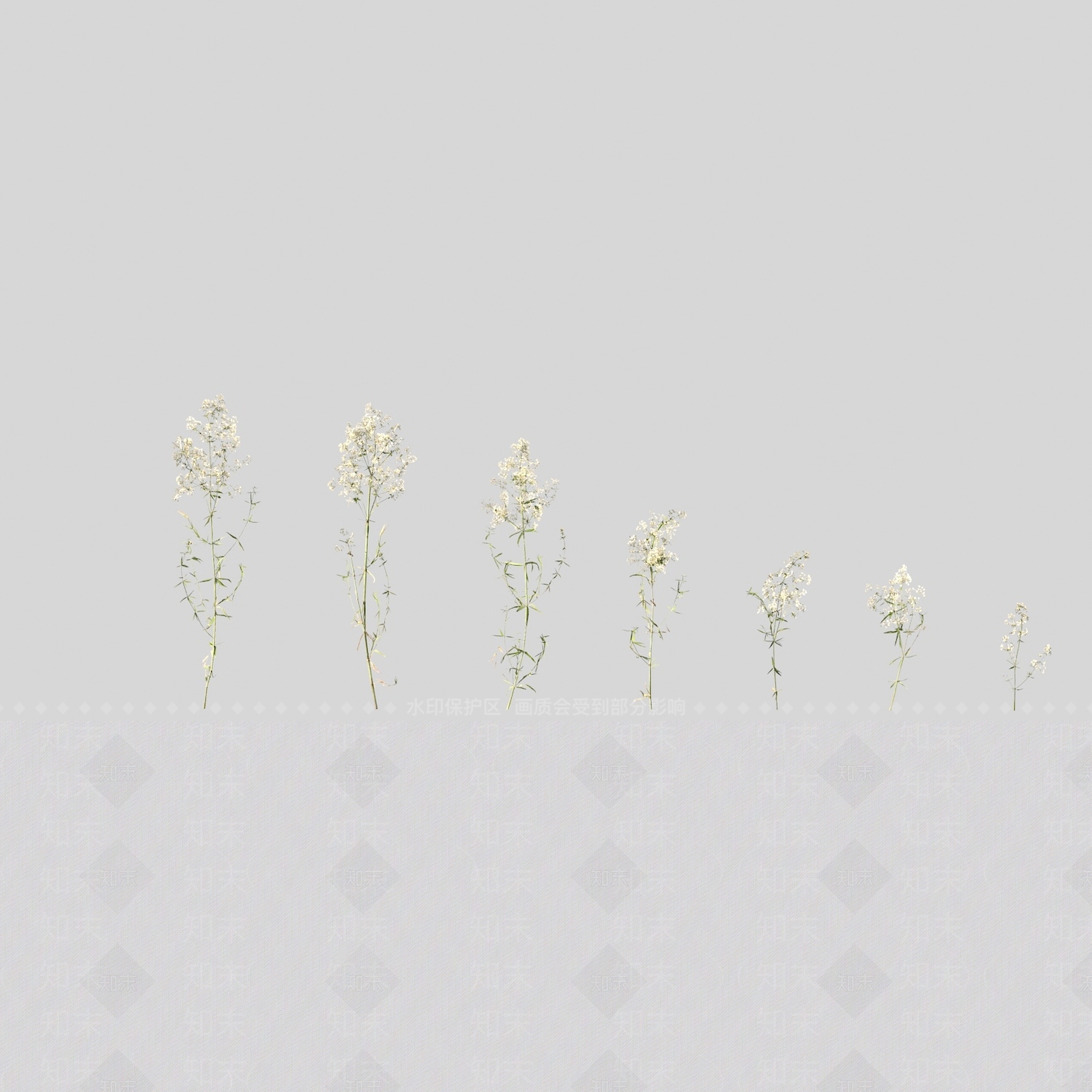 花草组合3D模型下载【ID:1163204944】