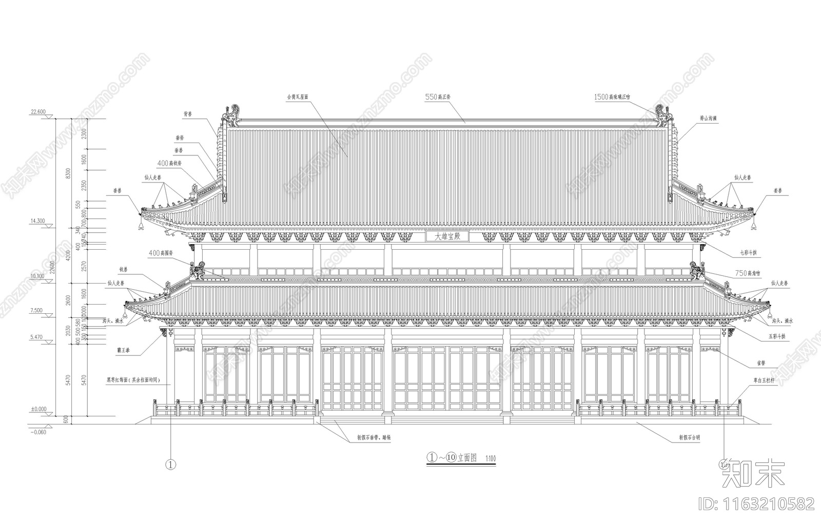 其他古建cad施工图下载【ID:1163210582】