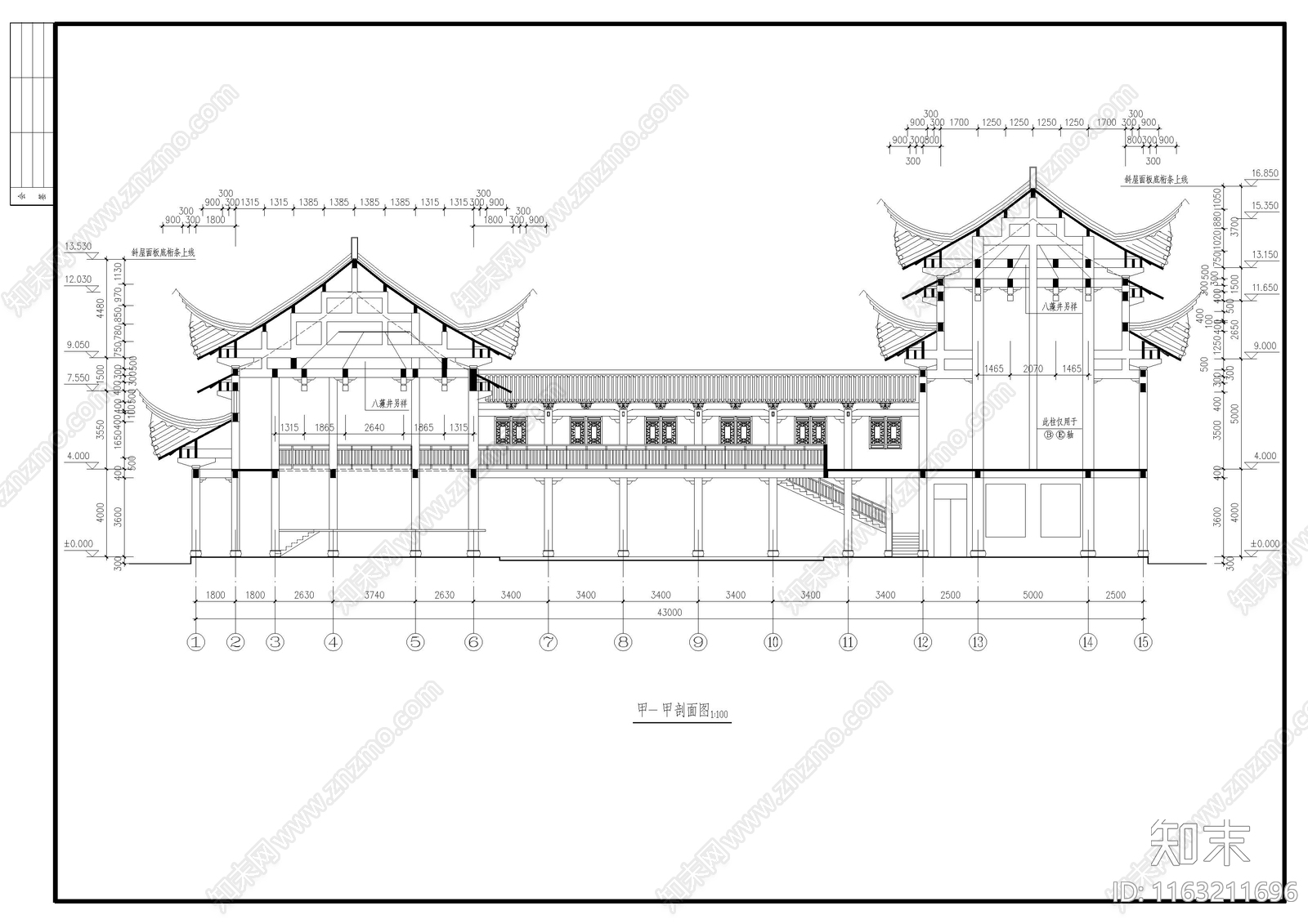 其他古建cad施工图下载【ID:1163211696】