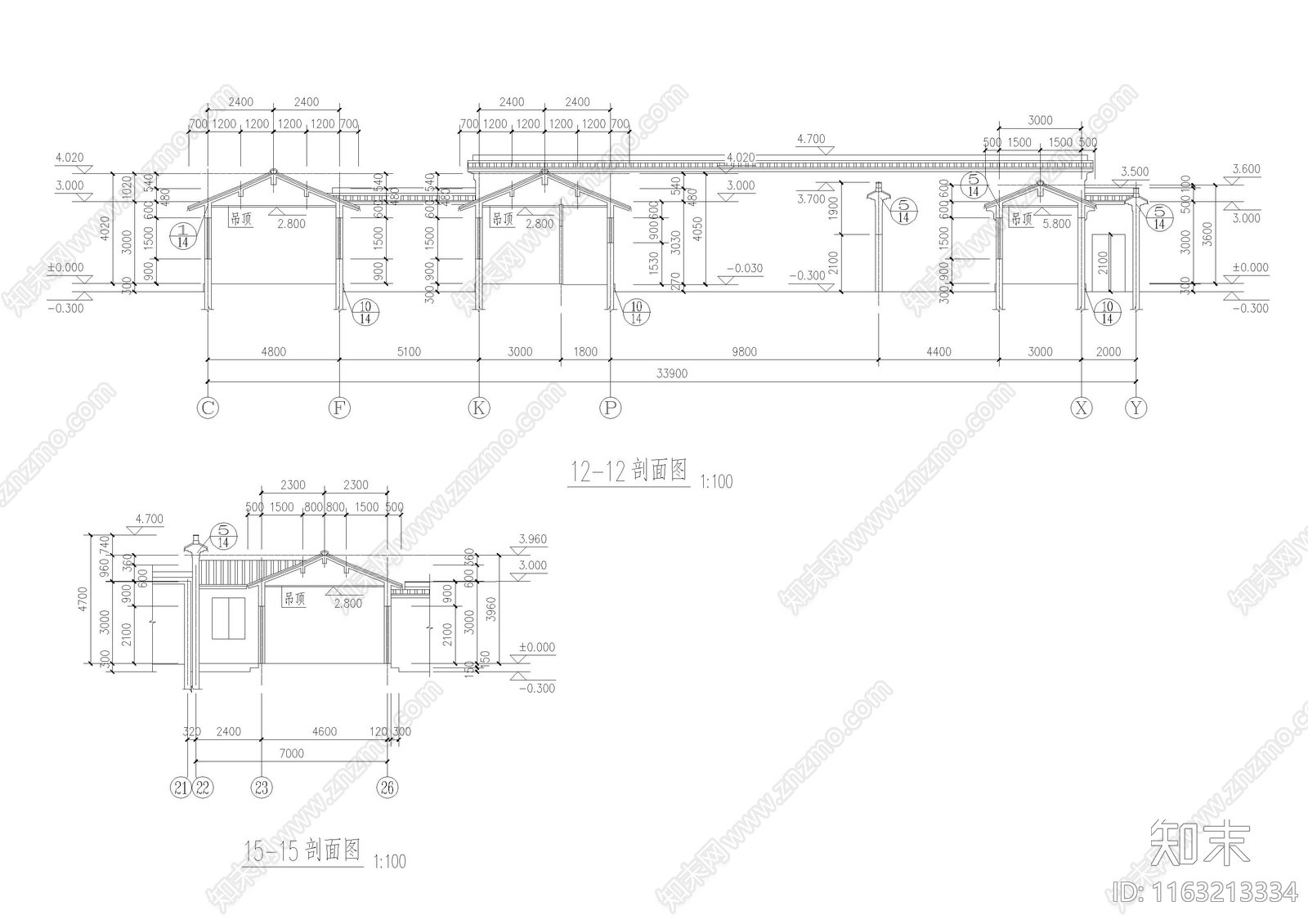 其他古建cad施工图下载【ID:1163213334】