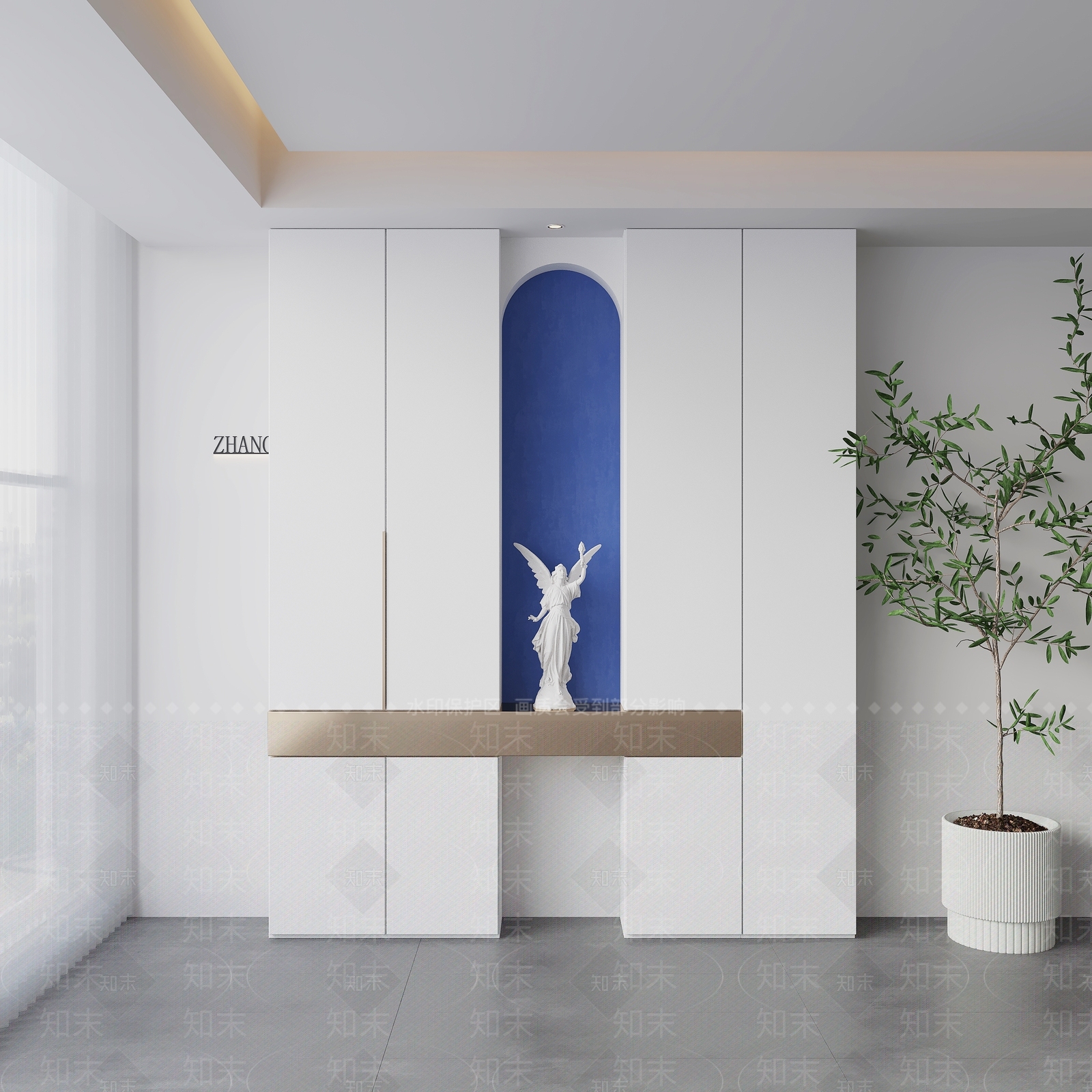 现代玄关柜3D模型下载【ID:1163214672】