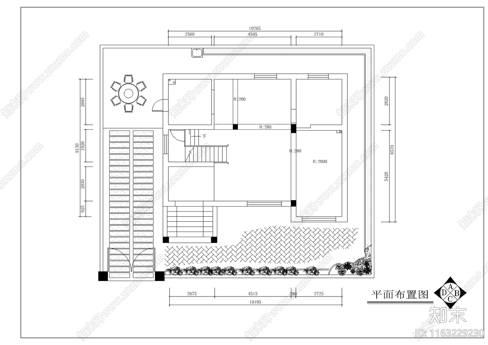 现代整体家装空间施工图下载【ID:1163229230】