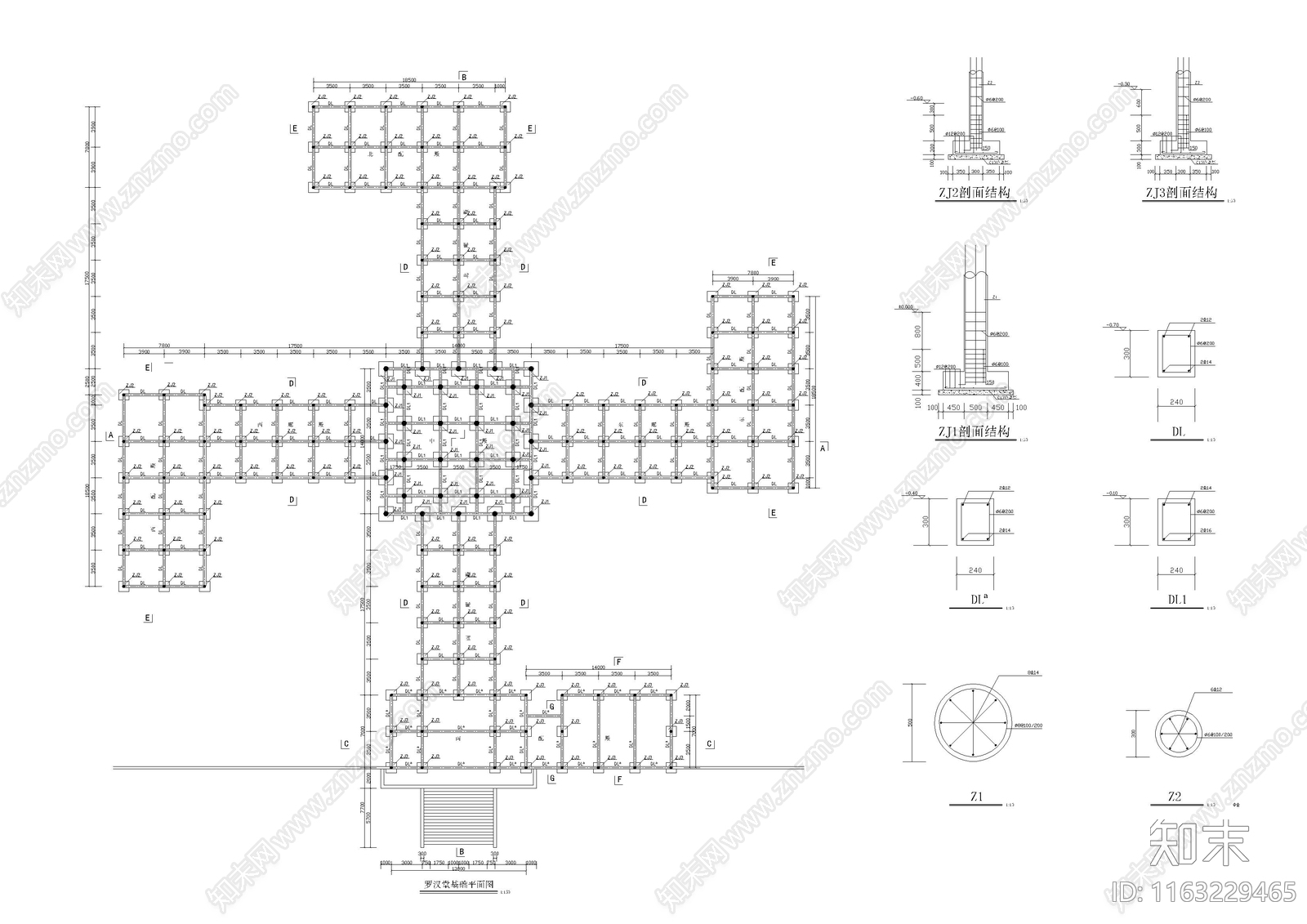 其他古建cad施工图下载【ID:1163229465】