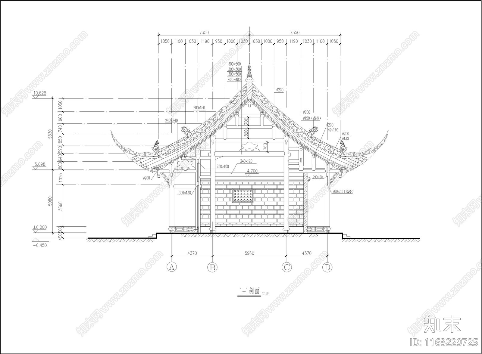 其他古建cad施工图下载【ID:1163229725】