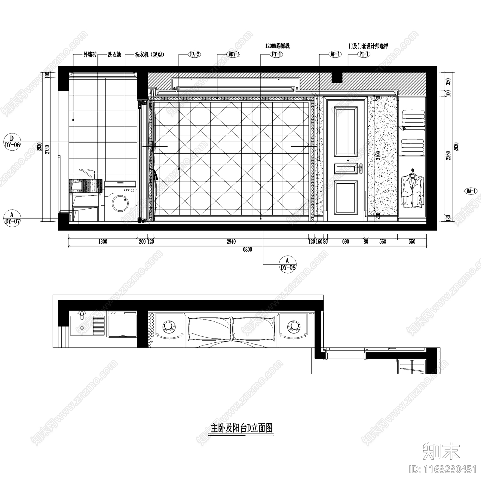 简欧欧式美和首府平层室内家装cad施工图下载【ID:1163230451】