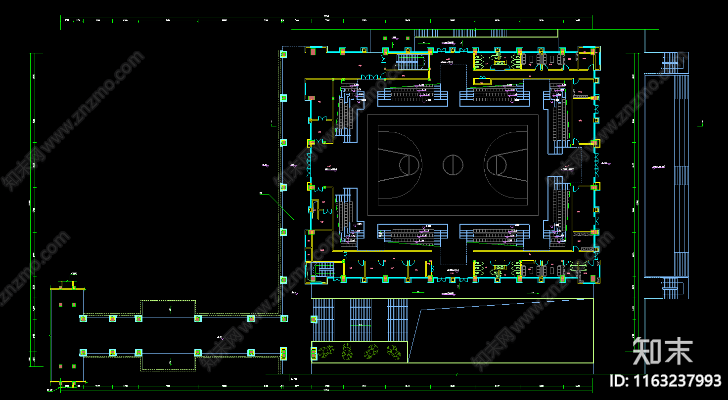 复古学校建筑cad施工图下载【ID:1163237993】